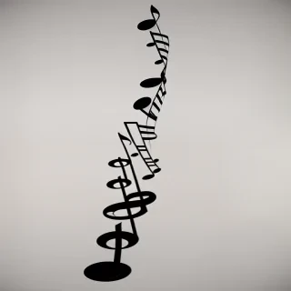 music notes no background