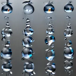 water droplets transparent