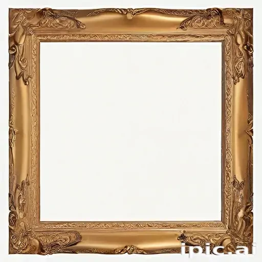 rectangle golden frame png