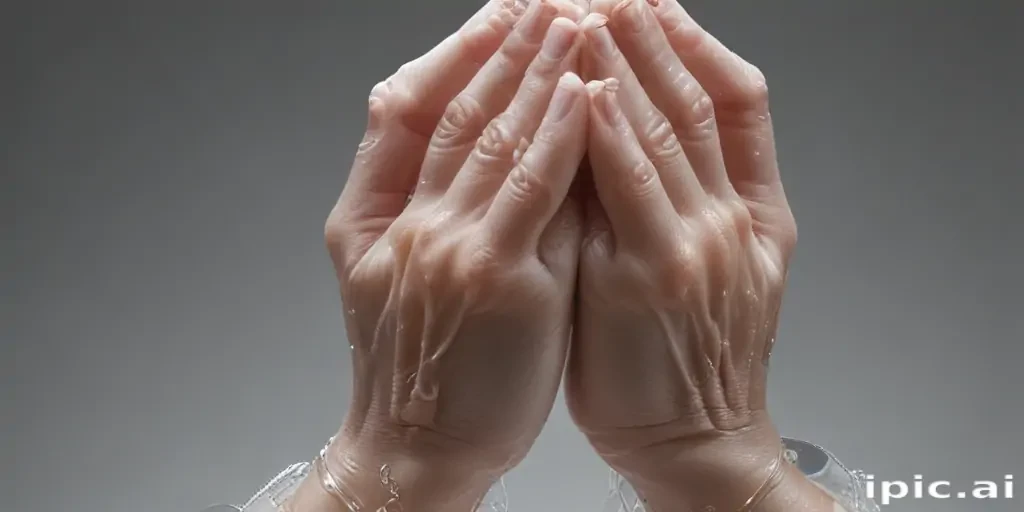 transparent praying hands