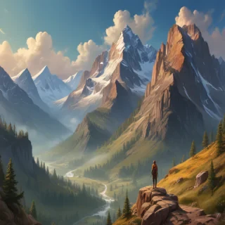 mountainous background