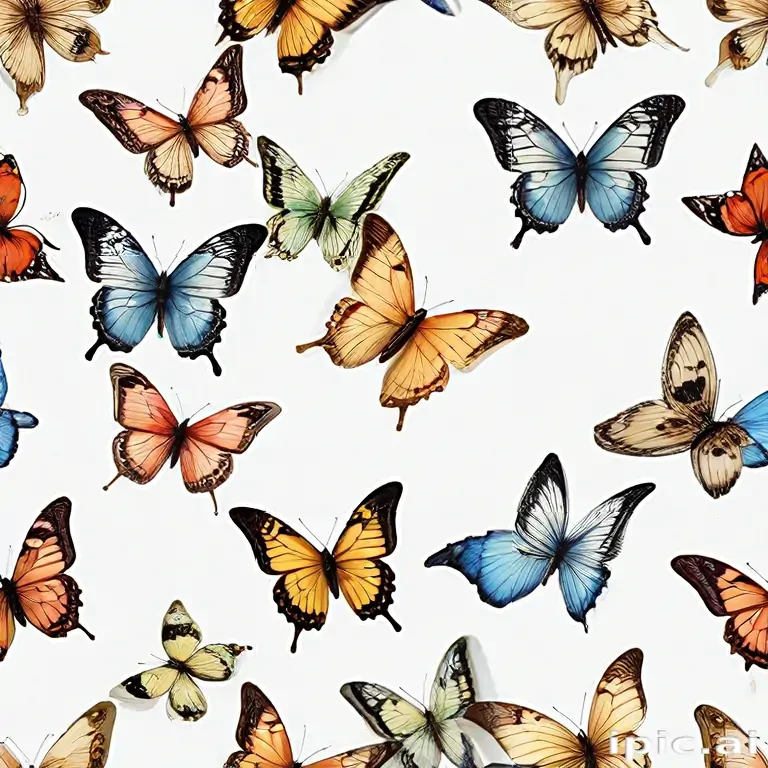 butterflies transparent