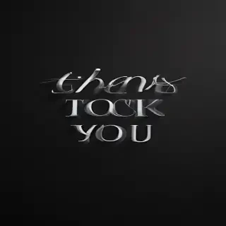 thank you in black and white