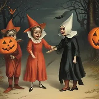 public domain vintage halloween art