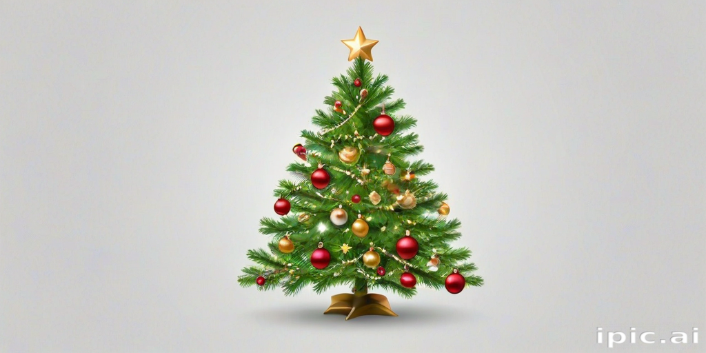A Beautifully Decorated Christmas Tree with Ornaments and a Star Topper.
