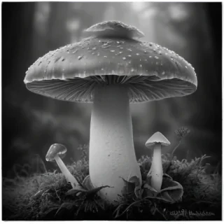 mushroom clip art black and white