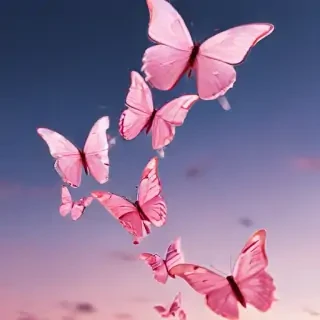 pink butterflies aesthetic