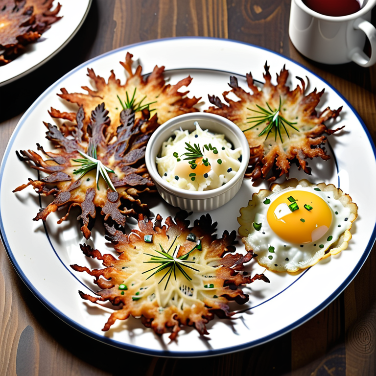 what are latkes served with