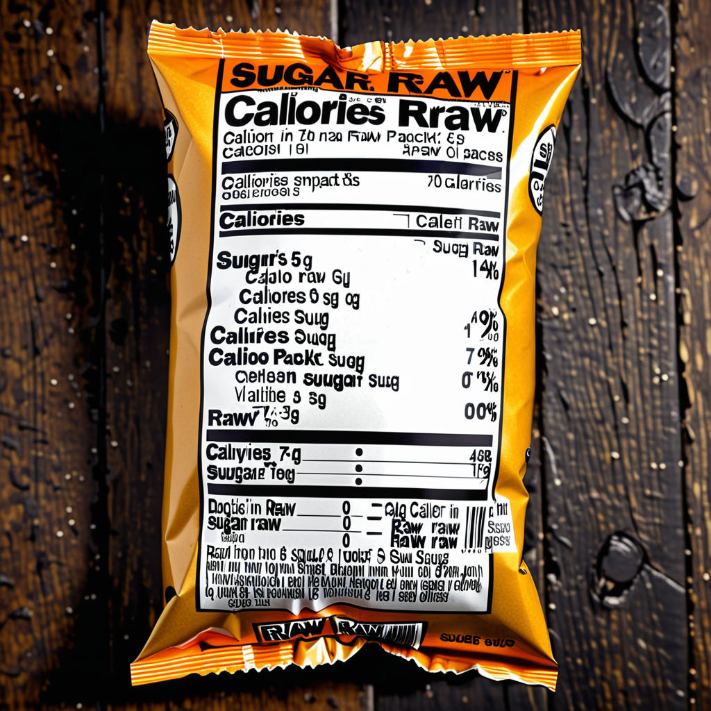 sugar in the raw packet calories