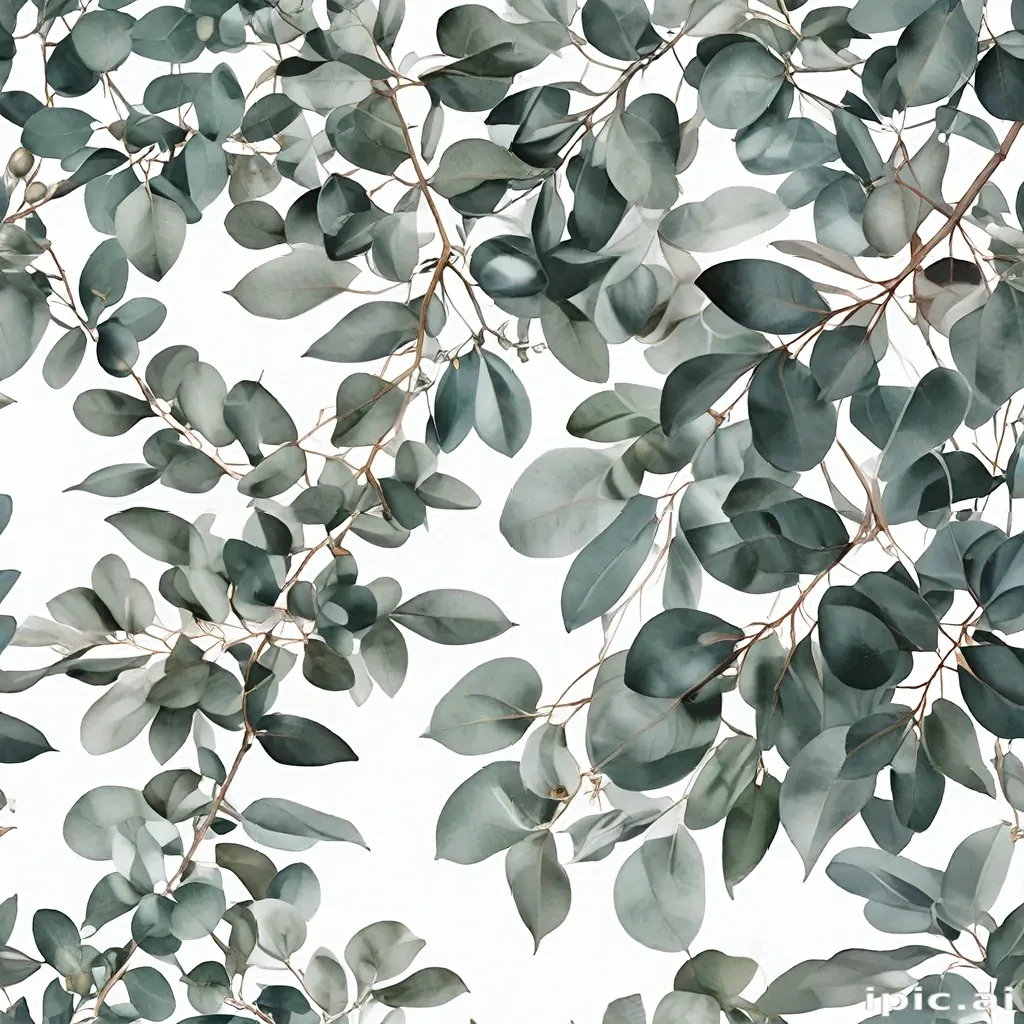 eucalyptus clipart black and white