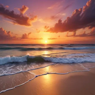sunset on the beach backgrounds