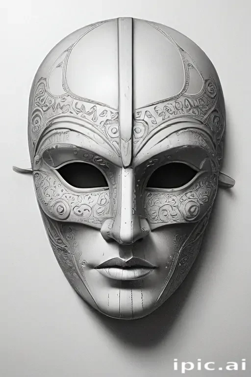 drawing of a mask