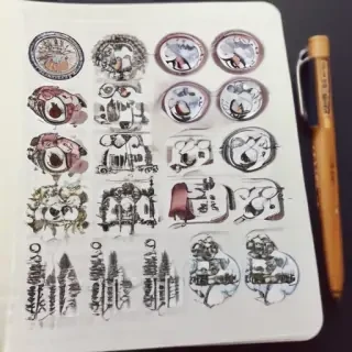 transparent cute stickers