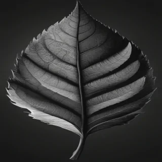 black and white clipart leaf