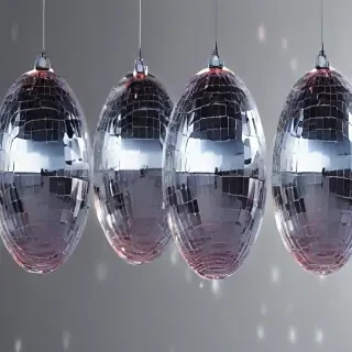 transparent disco balls