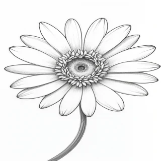 aesthetic simple flower drawing