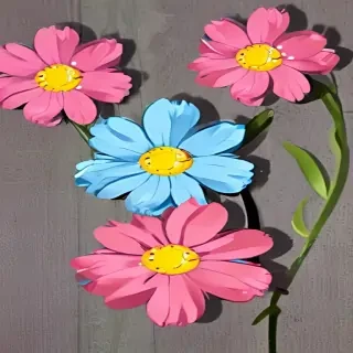 cartoon flowers transparent background