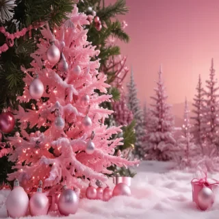 pink christmas desktop wallpaper