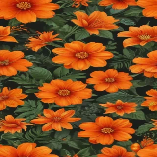 orange flower clipart