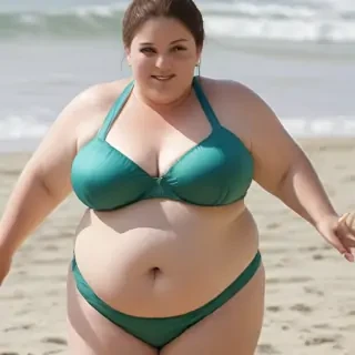 morbidly obese woman in bikini
