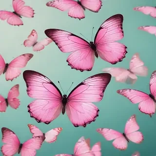 images of pink butterflies