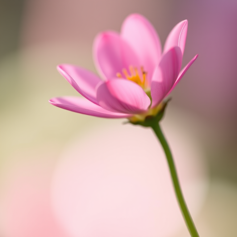 macro view of a pink flower with soft focus background, f/2.8 aperture, 1/250 sec shutter speed, ISO 100, shot with a Canon EOS 5D Mark IV in portrait mode