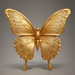 golden butterfly png