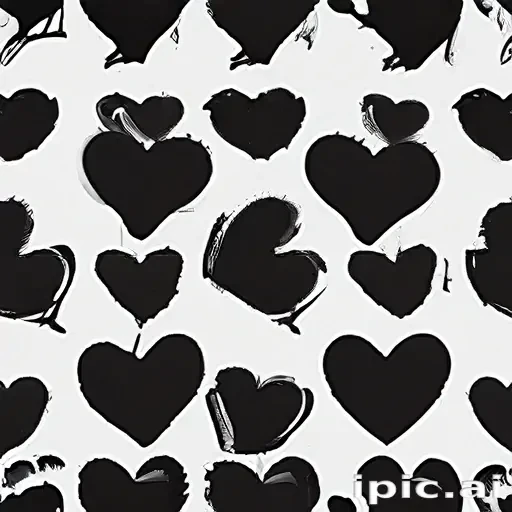 black heart transparent