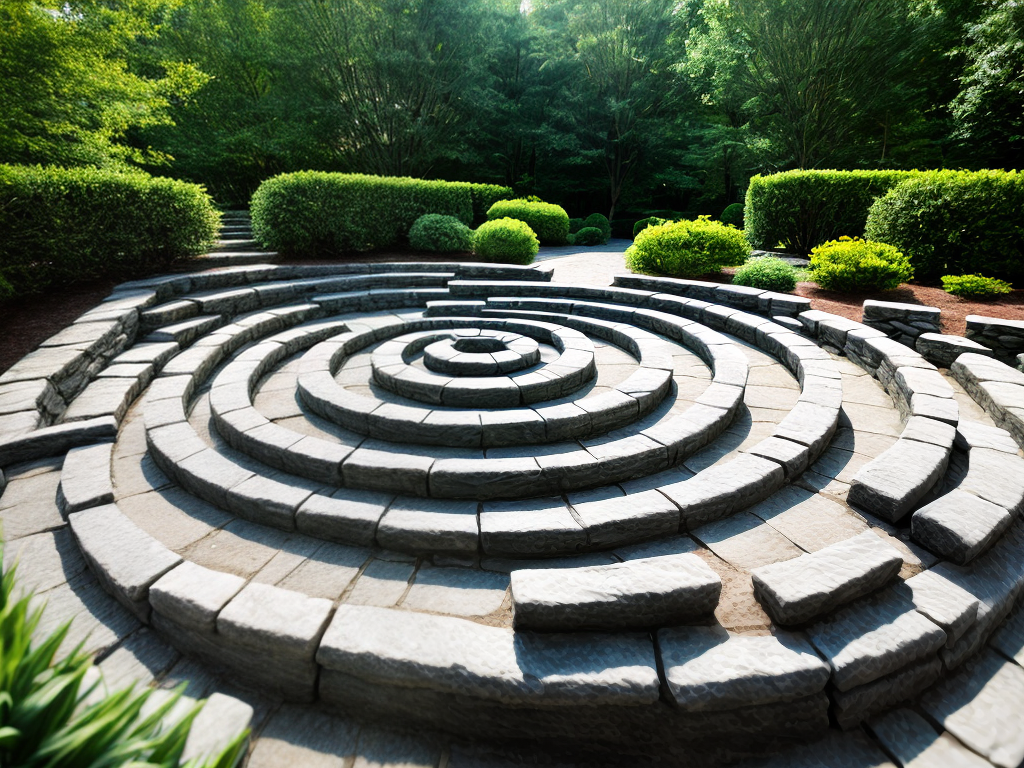 Keystone Labyrinth Very detailed stone labyrinth