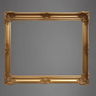 rectangle golden frame png