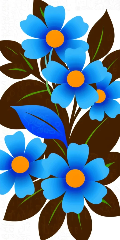 blue flower clip art