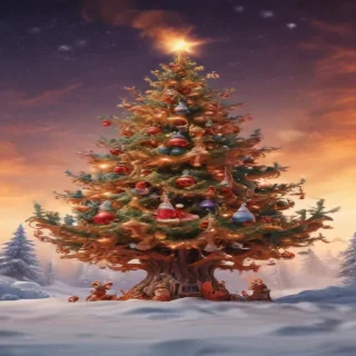 christmas background portrait