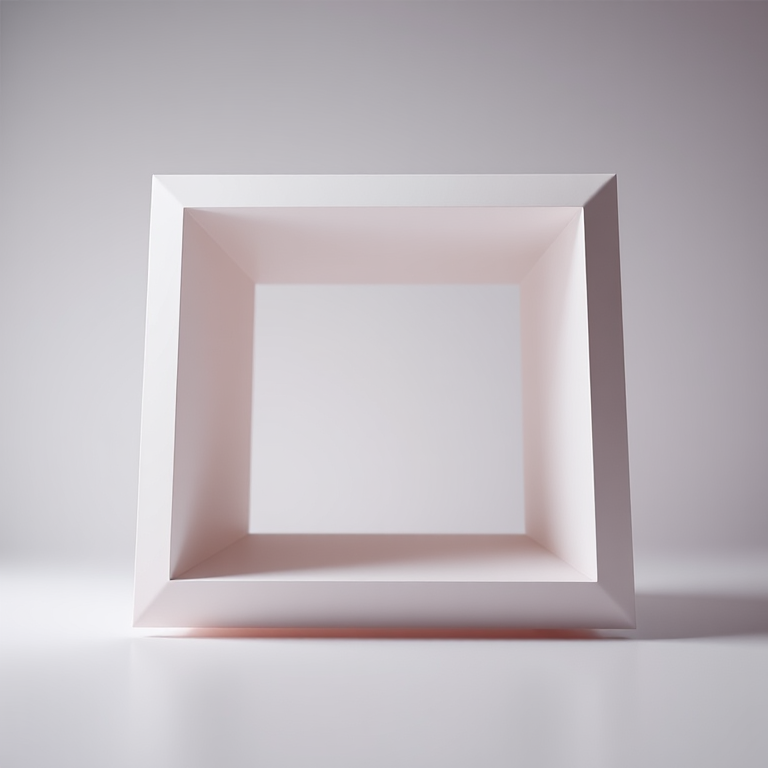 Create a high-resolution image of an abstract geometric shape with smooth edges and gradients, using a 50mm lens, f/1.8 aperture, ISO 100, shot from a low angle perspective, with soft diffused lighting to enhance depth and detail.