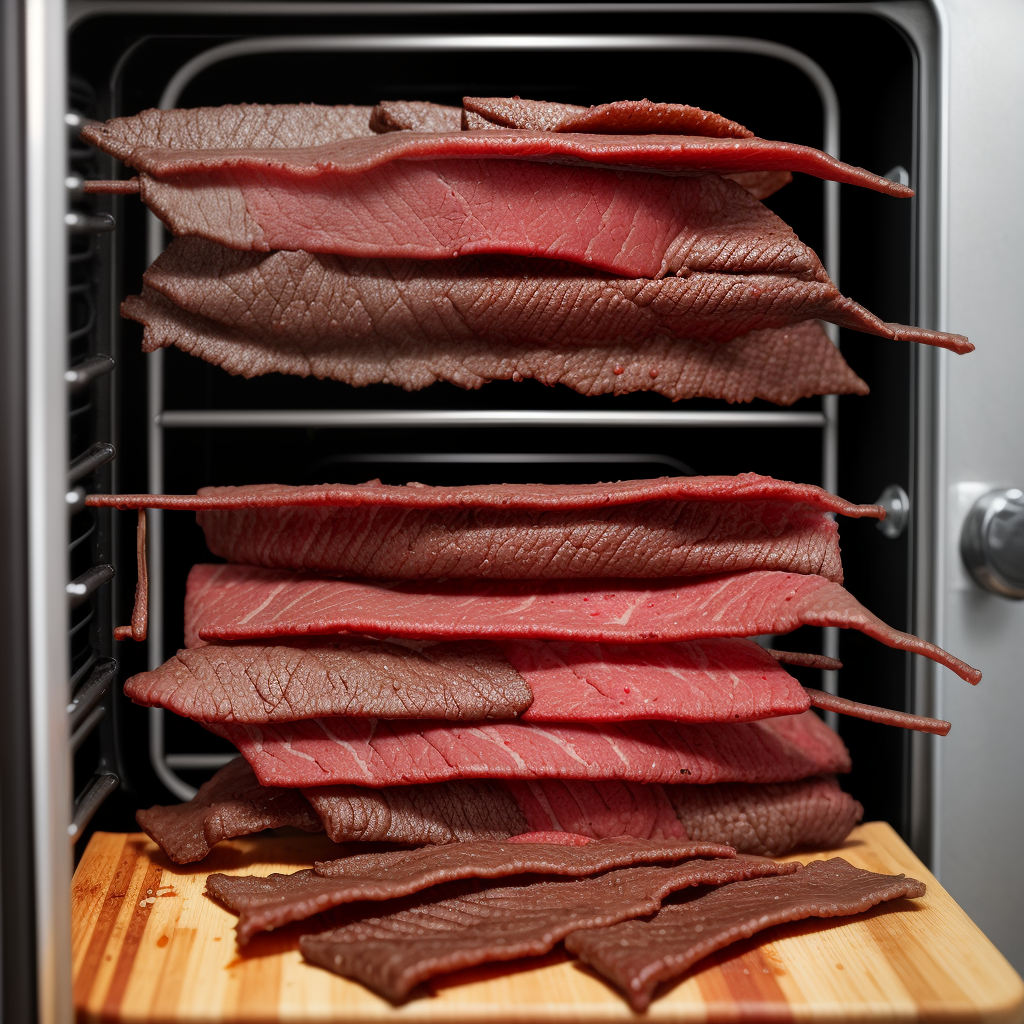 beef jerky in an electric smoker