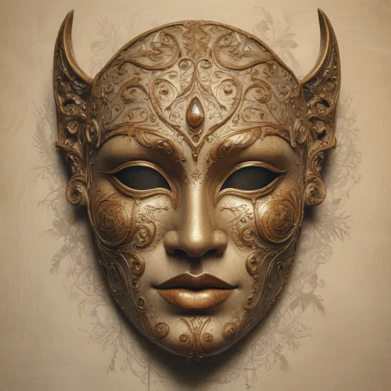drawing of a mask