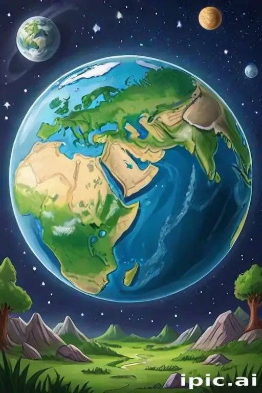 cartoon picture of planet earth