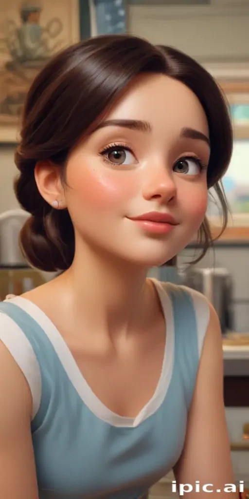 brunette cartoon character