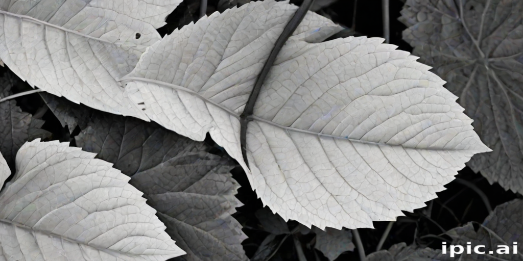 leaf white and black