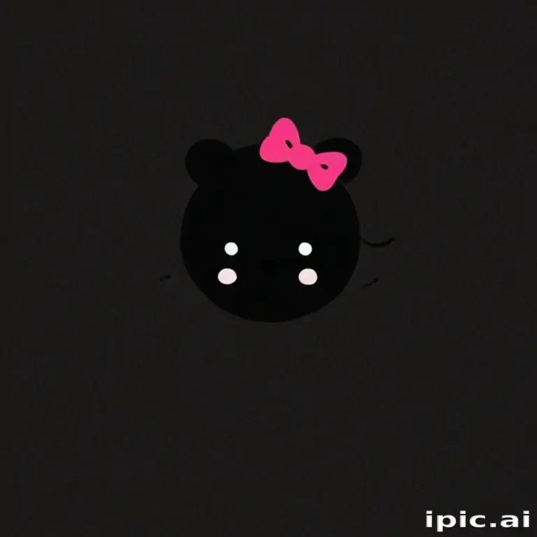 black wallpaper cute