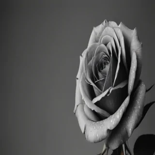 rose with black and white background