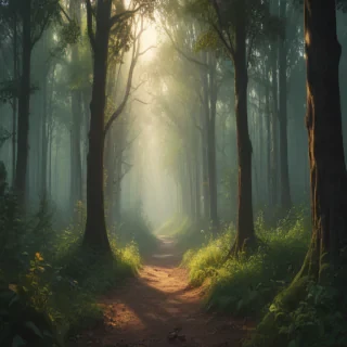 beautiful magical forest background