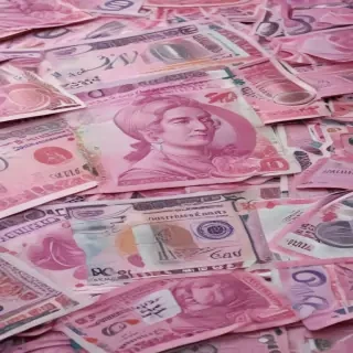 pink money background