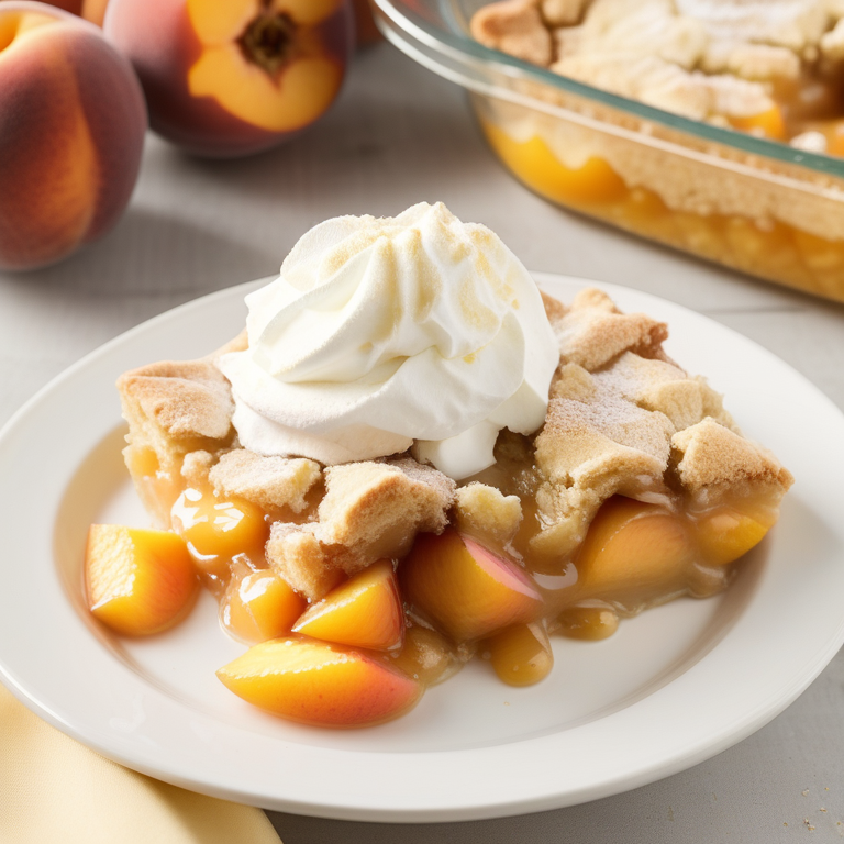 easy recipe for peach cobbler with cake mix