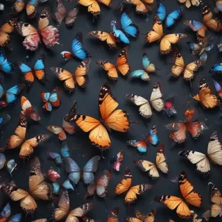 background with butterflies
