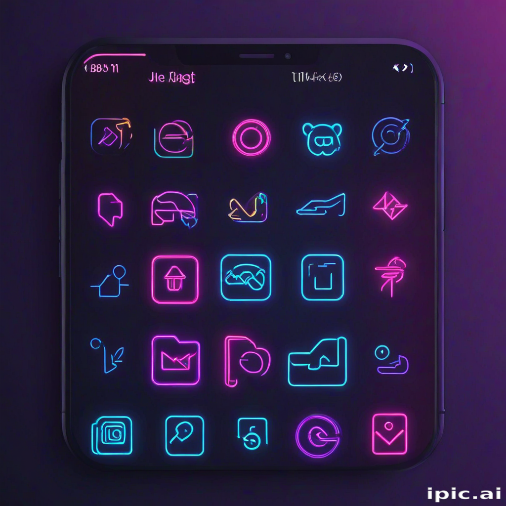 neon app icons