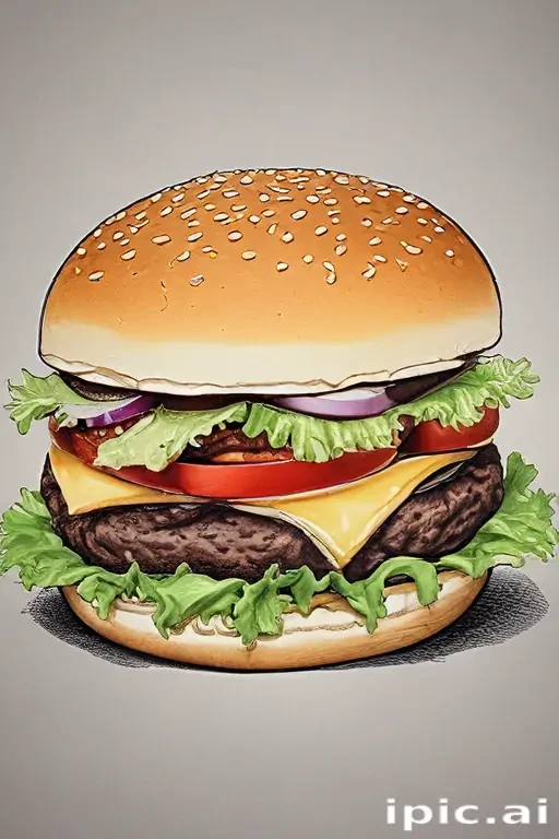 hamburger drawing