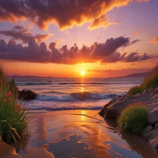cute sunset wallpaper