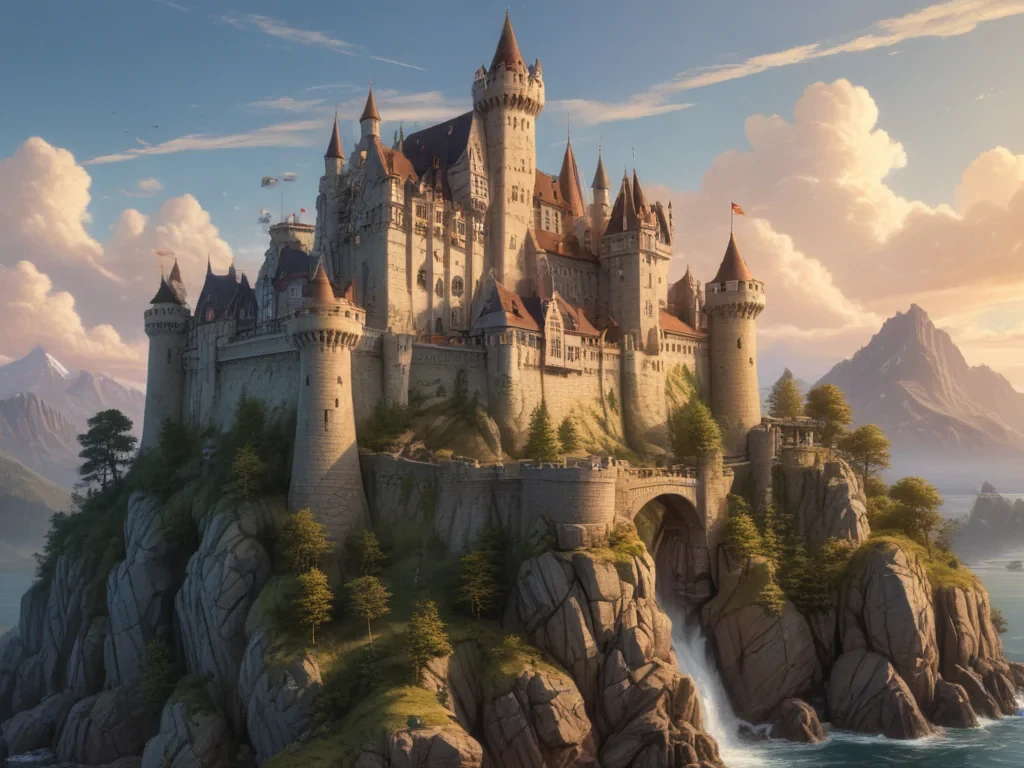 cartoon of castle
