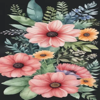 watercolor flowers clipart