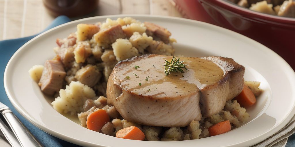 slow cooker pork chops and stuffing